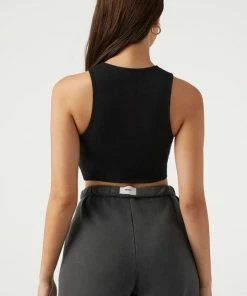 Joah Brown NEW IN LACE UP CROP TANK