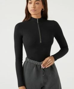 Joah Brown HALF ZIP MOCK NECK