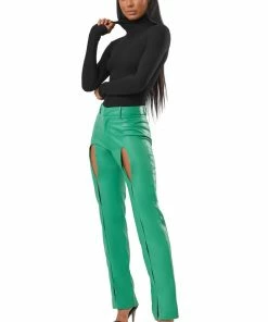 The Kript NEW IN NAIDA PANTS - GREEN