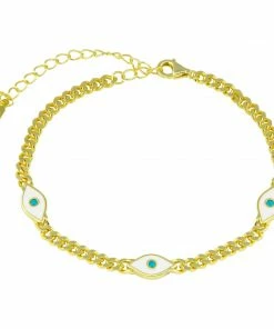 JTGjewelry Enamel Eye Cuban Chain Bracelet NEW IN