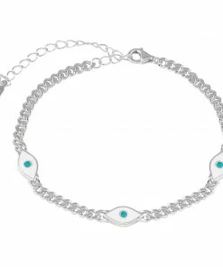 JTGjewelry Enamel Eye Cuban Chain Bracelet NEW IN