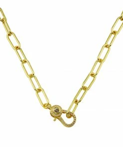 JTGjewelry NEW IN Fancy Clasp Paperclip Necklace