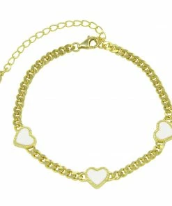 JTGjewelry Triple Heart Cuban Chain Bracelet NEW IN