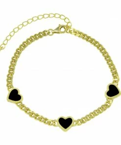 JTGjewelry Triple Heart Cuban Chain Bracelet NEW IN