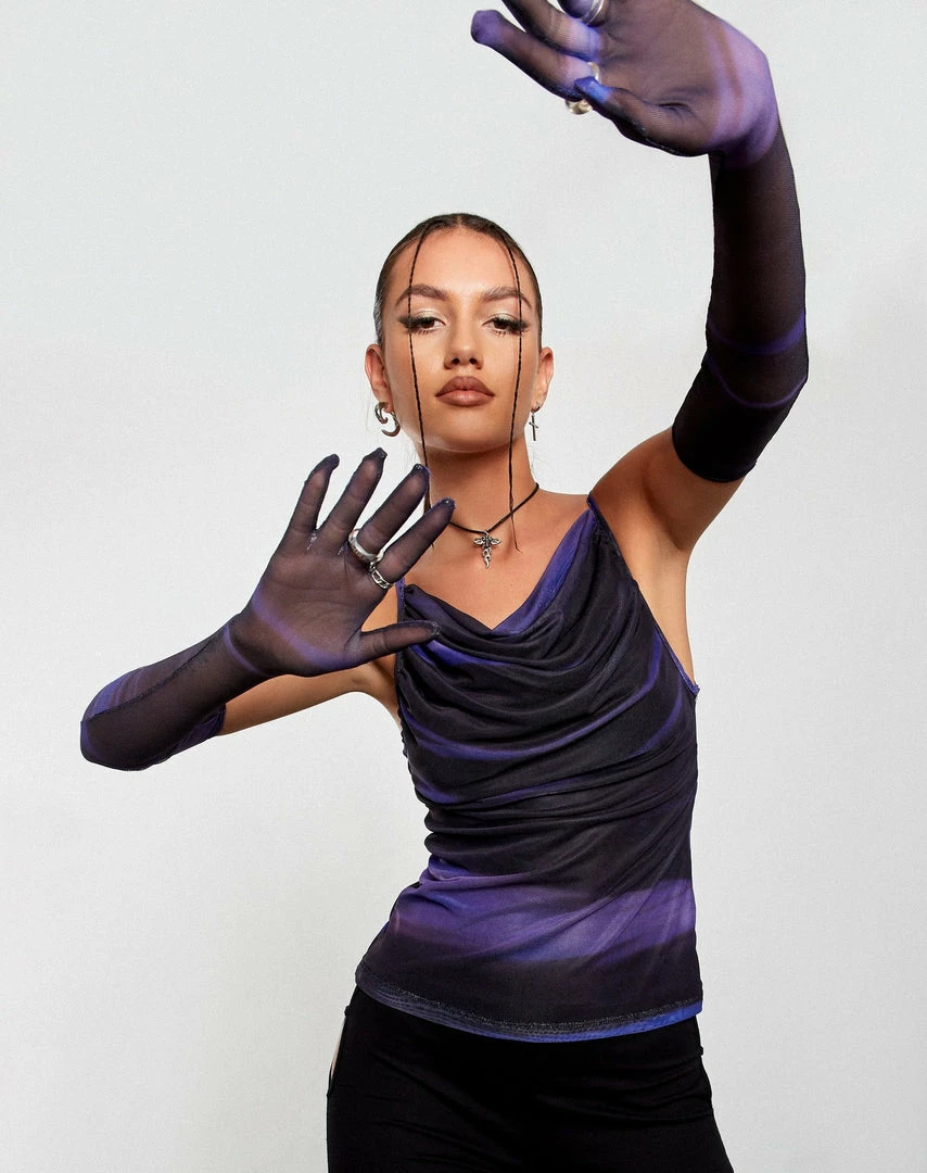 Motelrocks SURKA TOP IN COSMIC MELT 2 Motelrocks SURKA TOP IN COSMIC MELT