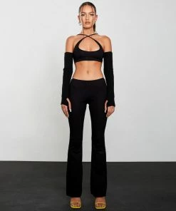 Motelrocks NEW IN INTAN CROP TOP IN BLACK