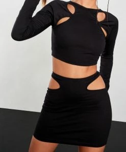 Motelrocks NEW IN STEINE MINI SKIRT IN BLACK