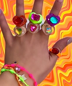 Bon Bon Whims Club NEW IN Rainbow Lucky Charms Ring