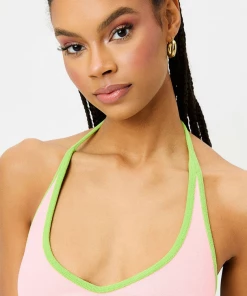Frankie's Bikinis Sawyer Halter Bikini Top NEW IN