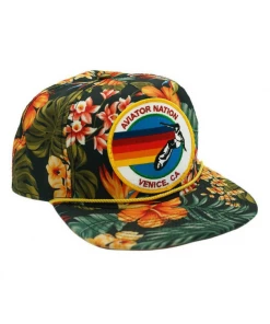 Aviator Nation Signature Vintage Safari Twill Trucker Hat NEW IN