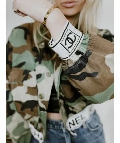 OnFemme By Lindsey's Kloset NEW IN Designer Inspired CC Bomber Camo Jacket