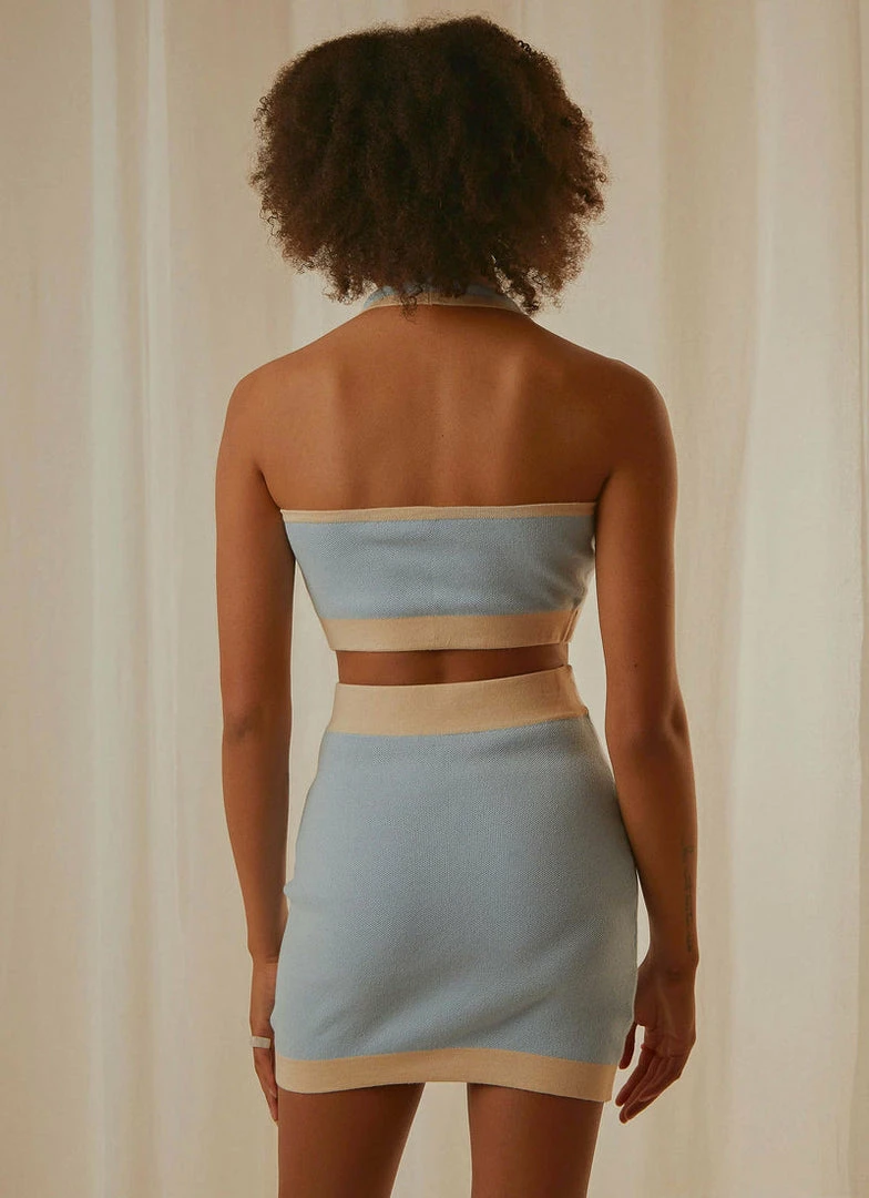 Pepper Mayo Sunday Morning Knit Halter - Baby Blue 5 Pepper Mayo Sunday Morning Knit Halter - Baby Blue