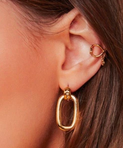 Luv AJ Baby Evil Eye Door Knocker Hoops