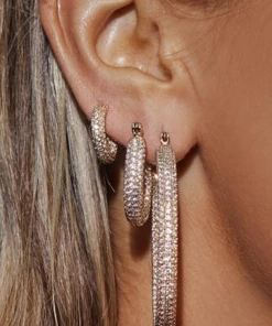 Luv AJ Pave Baby Amalfi Hoops Accessories