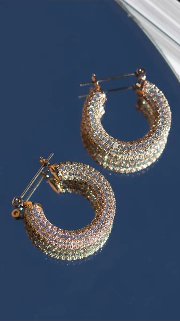 Luv AJ Pave Baby Amalfi Hoops Accessories 1 Luv AJ Pave Baby Amalfi Hoops Accessories