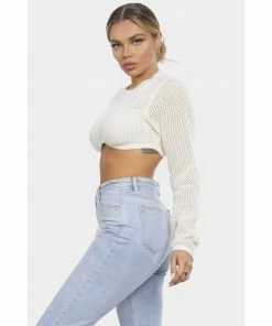 OnFemme By Lindsey's Kloset LONGSLEEVE KNIT CROP TOP NEW IN