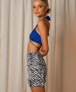 Pepper Mayo Harlow Crop Top - Cobalt NEW IN