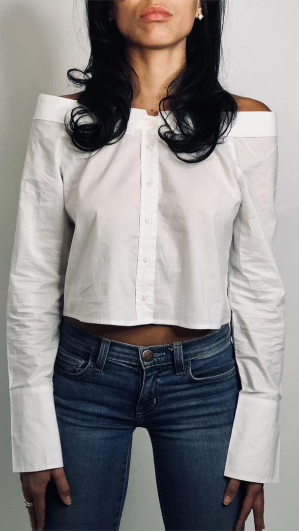 Cotton Candy LA Clothing Blake Off-the-Shoulder Oxford 1 Cotton Candy LA Clothing Blake Off-the-Shoulder Oxford