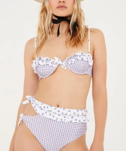For Love And Lemons Boardwalk Ruffle Bikini Top