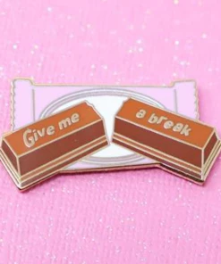 Made Au Gold Give Me A Break Enamel Pin Accessories