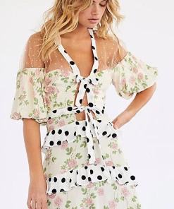 For Love And Lemons BEST SELLERS Butterscotch Tiered Mini Dress