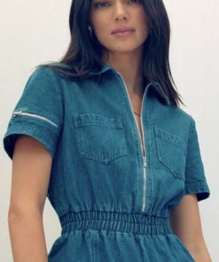 KENDALL & KYLIE Charlie Fashion Denim Jumpsuit