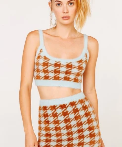 For Love And Lemons Cher Houndstooth Tank Clothing