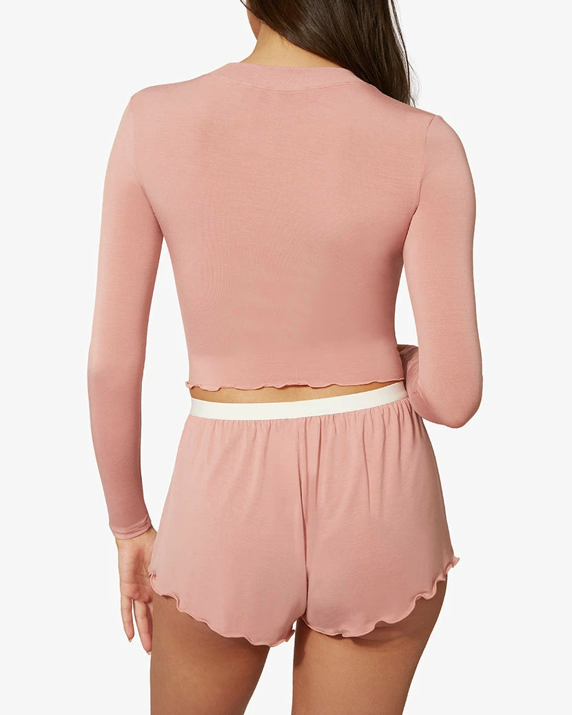 We Wore What NEW IN CREW NECK LONG SLEEVE CROPPED TEE (MAUVE) 3 We Wore What NEW IN CREW NECK LONG SLEEVE CROPPED TEE (MAUVE)