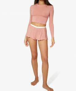 We Wore What NEW IN CREW NECK LONG SLEEVE CROPPED TEE (MAUVE) 7 We Wore What NEW IN CREW NECK LONG SLEEVE CROPPED TEE (MAUVE)