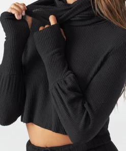 Joah Brown Cropped Turtleneck Sweater