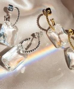 Luv AJ Crystalline Hoops