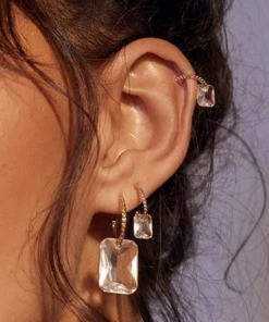 Luv AJ Crystalline Hoops