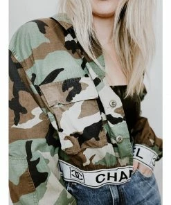 OnFemme By Lindsey's Kloset NEW IN Designer Inspired CC Bomber Camo Jacket