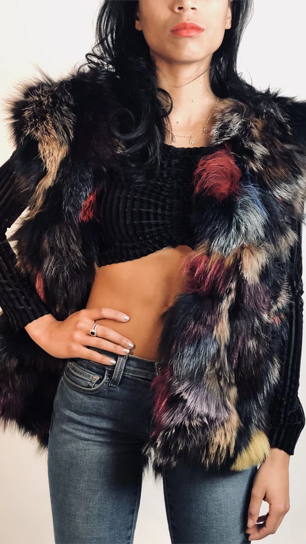 Ava & Kris Dani Parka Multi Fox Fur 1 Ava & Kris Dani Parka Multi Fox Fur