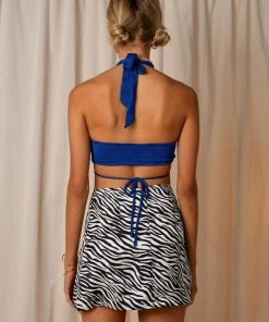 Pepper Mayo Harlow Crop Top - Cobalt NEW IN