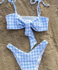 Frankie's Bikinis NEW IN Enzo Tie Front Bikini Top