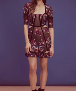 For Love And Lemons Esther Embroidery Mini Dress