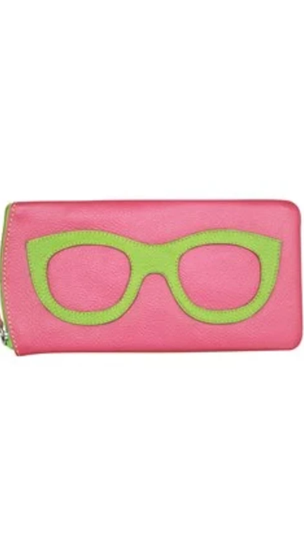 Lindsey's Kloset Pink Leaf Leather Eyeglass Case BEST SELLERS 1 Lindsey's Kloset Pink Leaf Leather Eyeglass Case BEST SELLERS