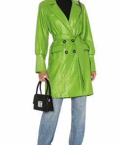 KENDALL & KYLIE Farrah Vegan Leather Trench Coat