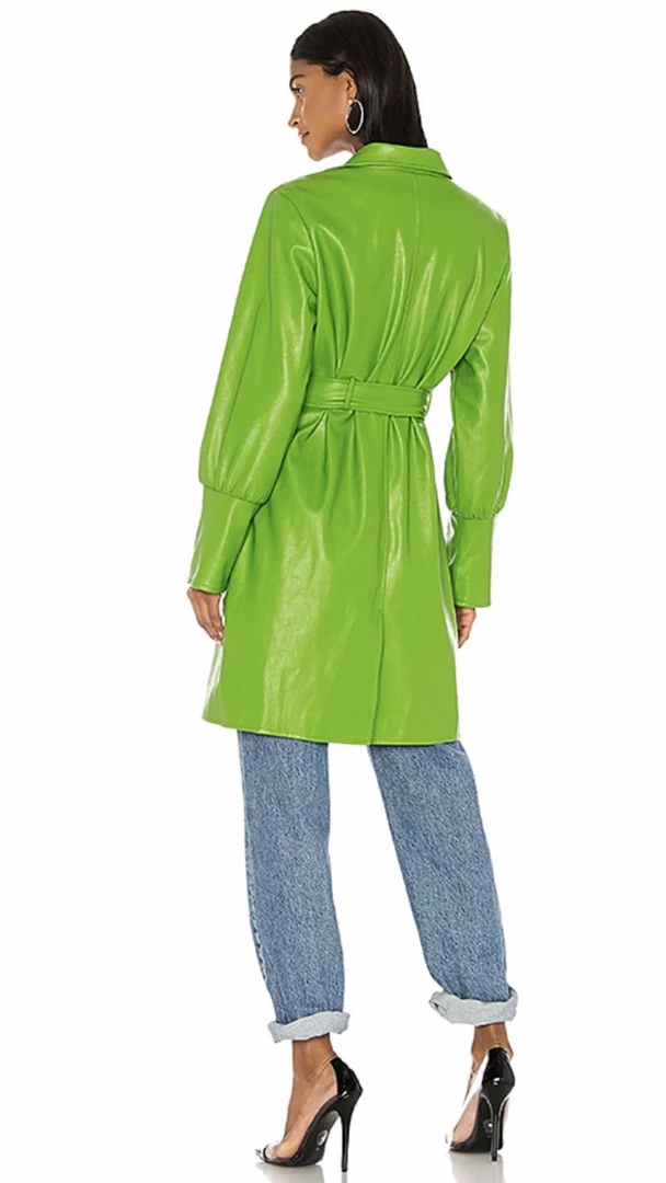 KENDALL & KYLIE Farrah Vegan Leather Trench Coat 3 KENDALL & KYLIE Farrah Vegan Leather Trench Coat