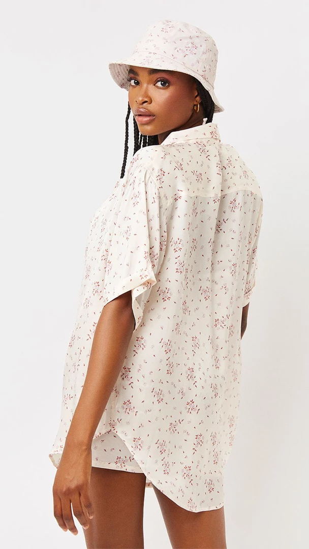 Frankie's Bikinis Fifi Silk Button Up Shirt NEW IN 2 Frankie's Bikinis Fifi Silk Button Up Shirt NEW IN