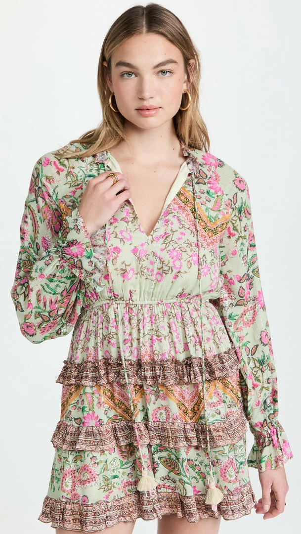 Hemant And Nandita Nora Metallic Short Dress 1 Hemant And Nandita Nora Metallic Short Dress