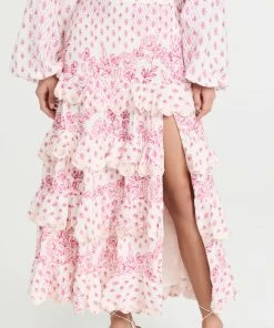 Hemant And Nandita Suki Linen Long Skirt