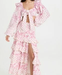 Hemant And Nandita Suki Linen Long Skirt