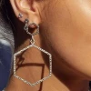 Luv AJ BEST SELLERS Hammered Hex Statement Earrings