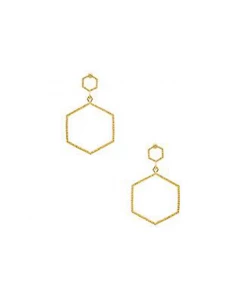 Luv AJ BEST SELLERS Hammered Hex Statement Earrings