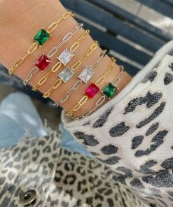 JTGjewelry Stone Paperclip Bracelet NEW IN