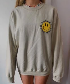 ONFEMME By Lindsey's Kloset NEW IN Good Energy Club Crewneck