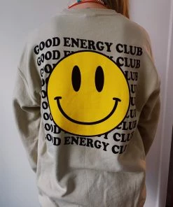 ONFEMME By Lindsey's Kloset NEW IN Good Energy Club Crewneck