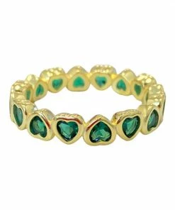 JTGjewelry Bezel Heart Color Stone Ring NEW IN